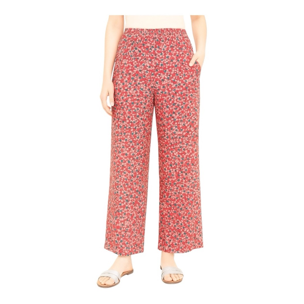 EUC LOFT Fluid Wide Leg Pants in Floral Sz M